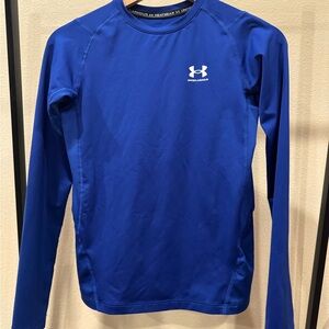 NWOT Kids Under Armour Royal Blue HeatGear Top YL